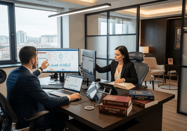 Business Meeting In Modern Office.