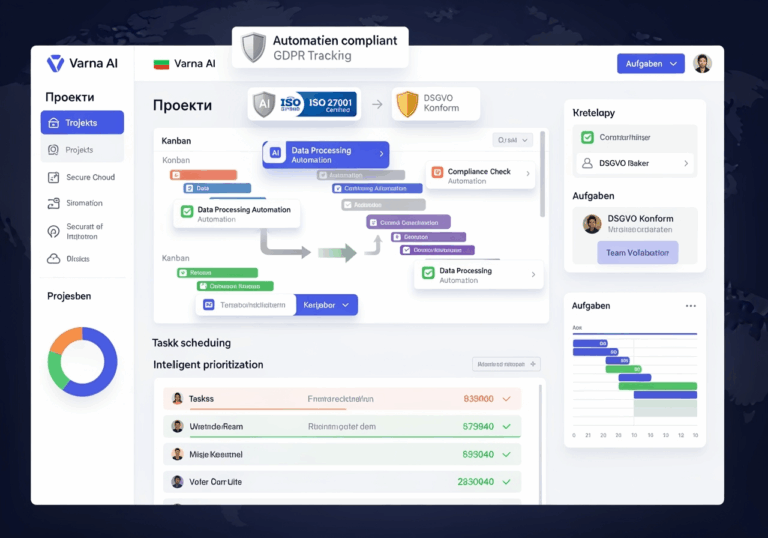 Project Management Dashboard With Gdpr Compliance
