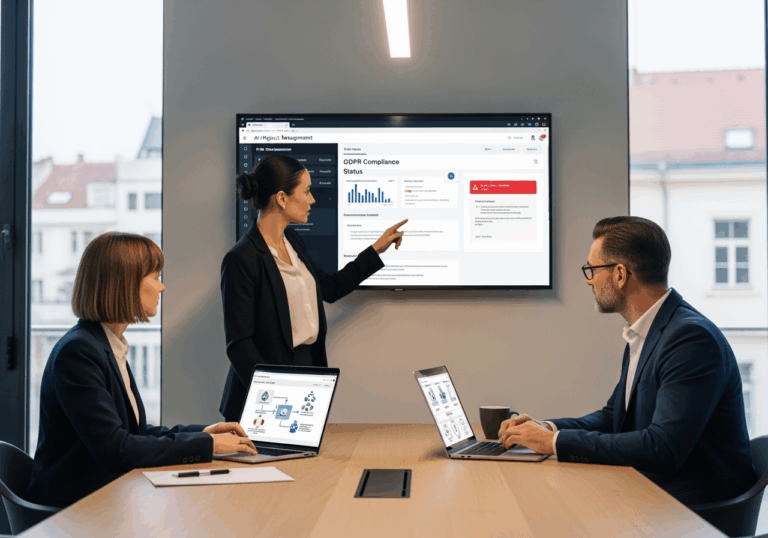 Professional Project Managers Using Ai Project Management Gdpr Compliance Dashboard For Smes With Automated Data Protection Workflows By Varnaai
