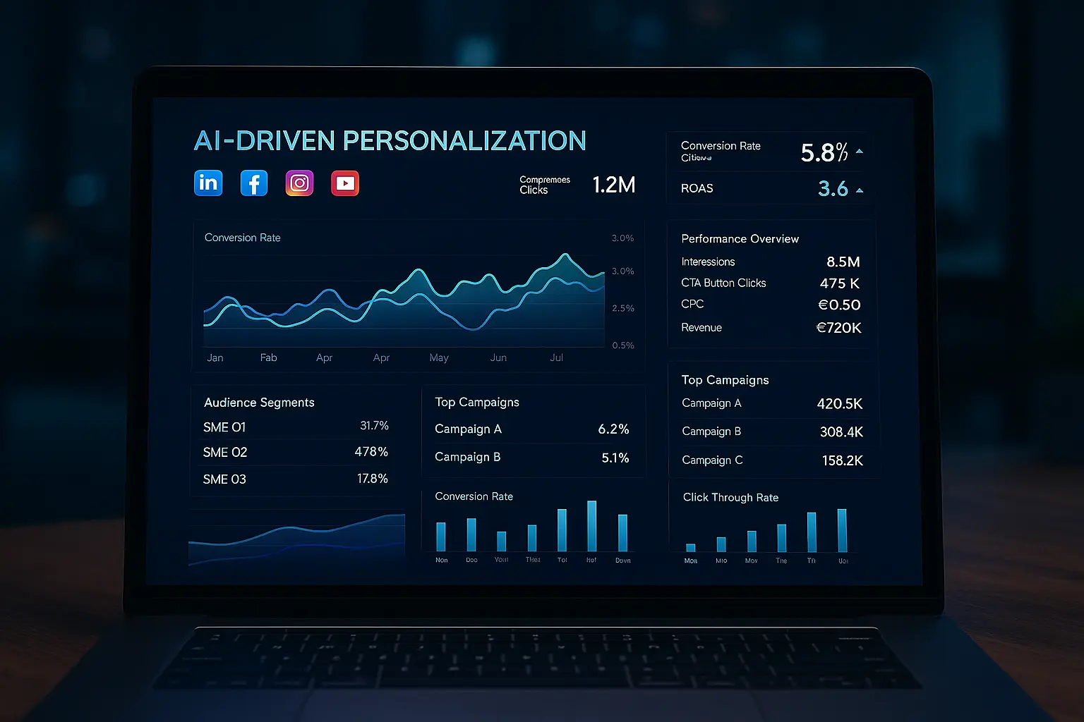 Infographic Showing How Aidriven Personalization Turns User Interactions Into Targeted Social Media Ads