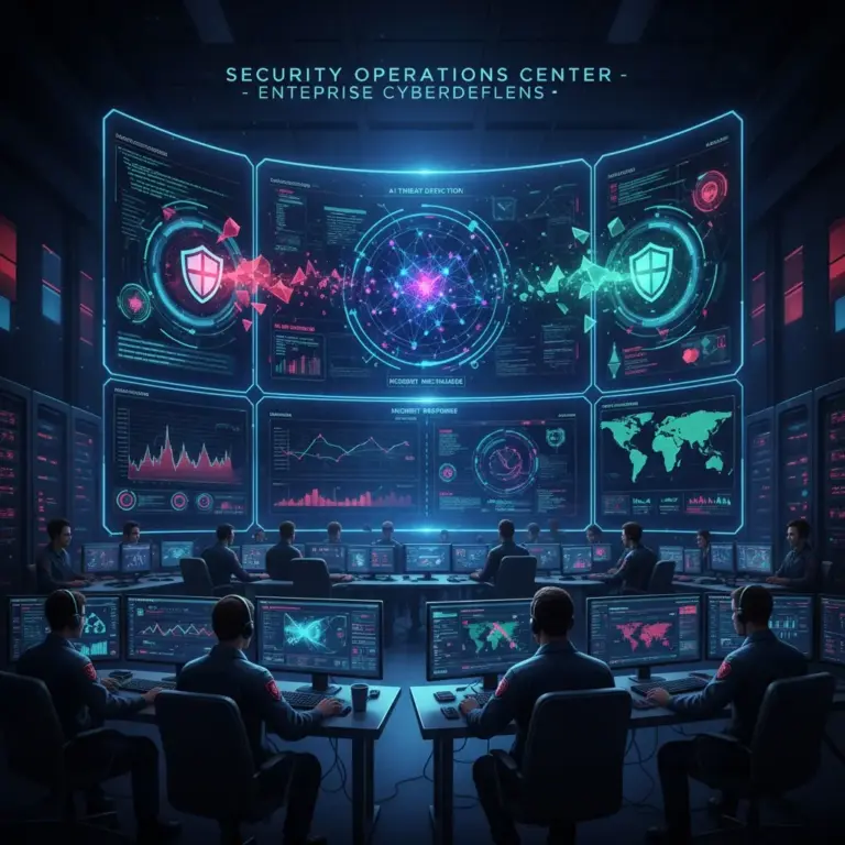 Sicherheitsoperationszentrum Mit Monitoren.