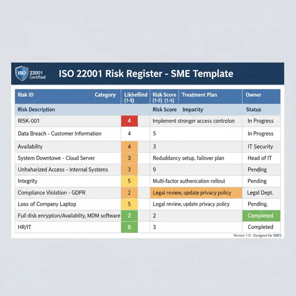  Option A: Fix top 5 files with most violations (~150200 warnings)
ISO 27001aligned SME risk register template for 2025